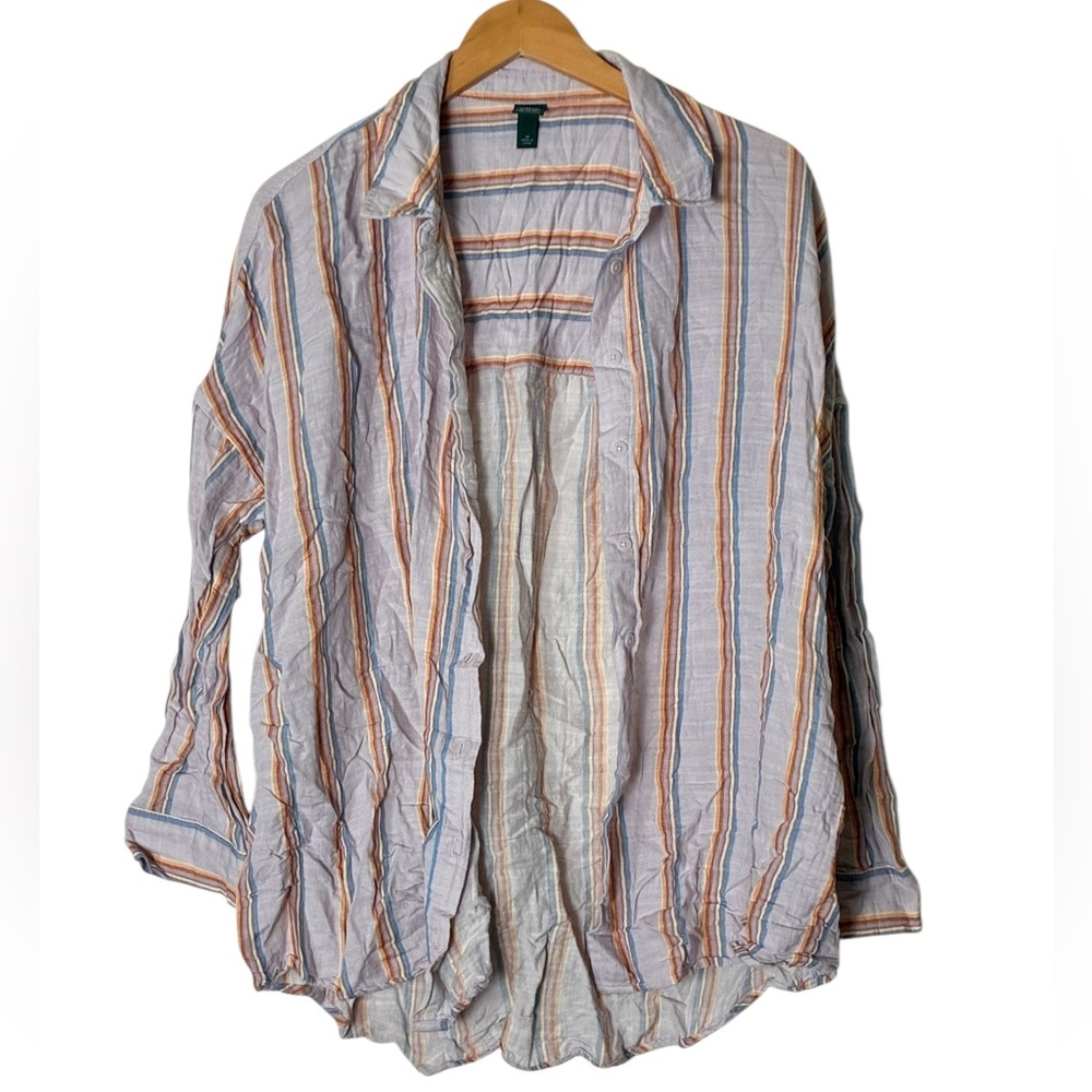 Wild Fable | Target plaid loose baggy long sleeve lightweight button up shirt
